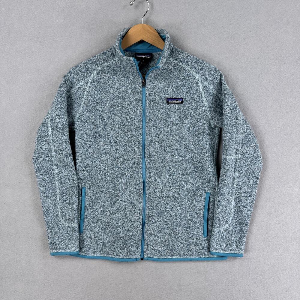 Patagonia Jacket Womens Medium Blue Better Sweater Full Zip Fleece Outdoor